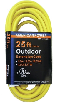 25' 12/3 Outdoor Extension Cord