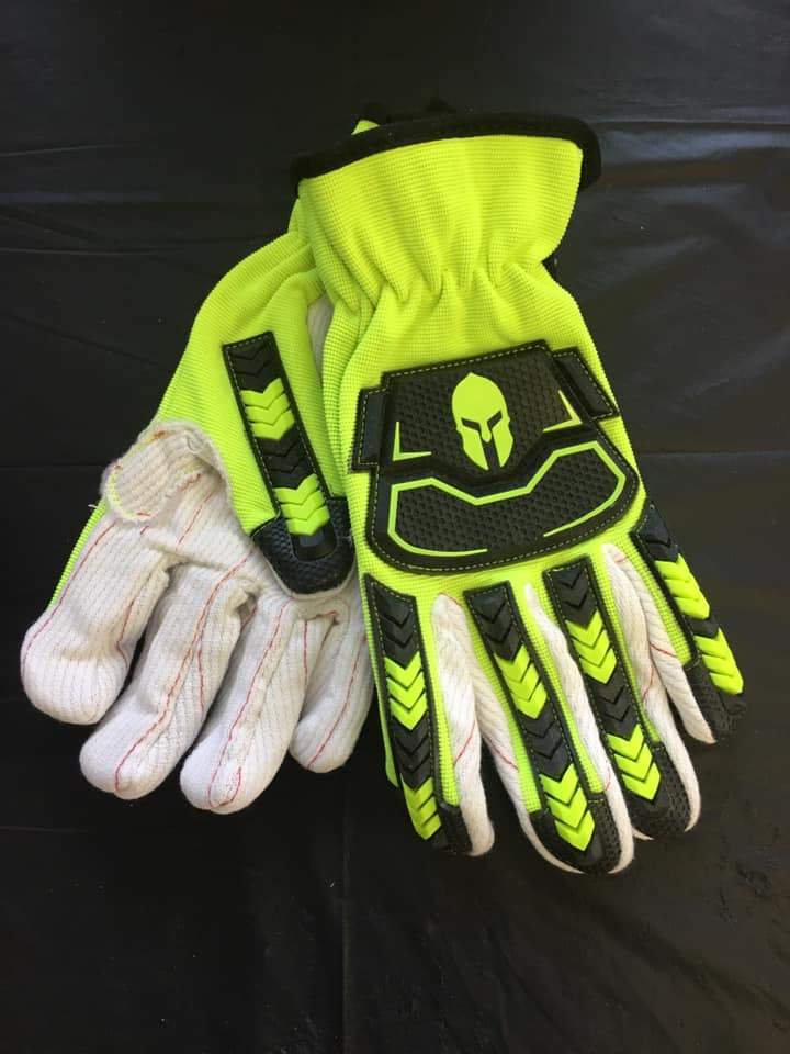Spartan Lime Green Gloves