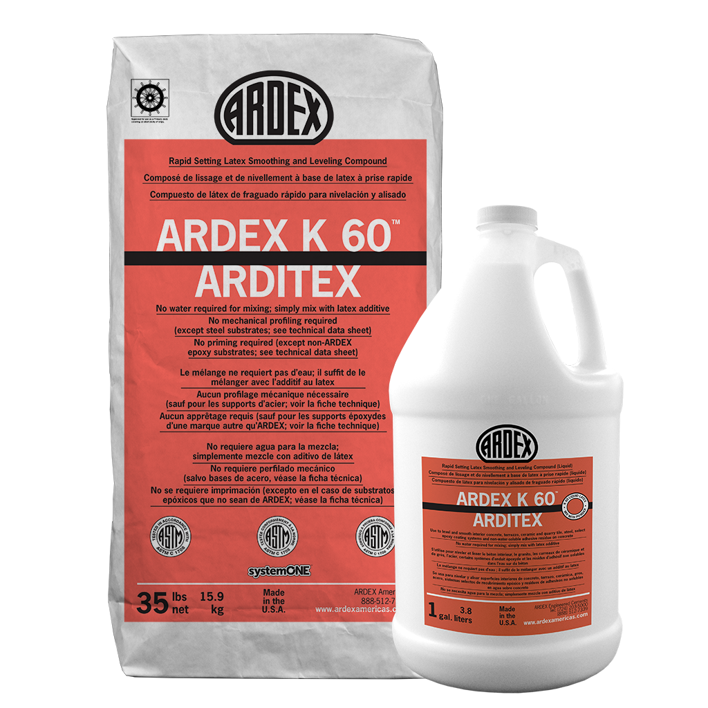 ARDEX K 60™ ARDITEX Rapid Setting Latex Smoothing and Leveling Compound