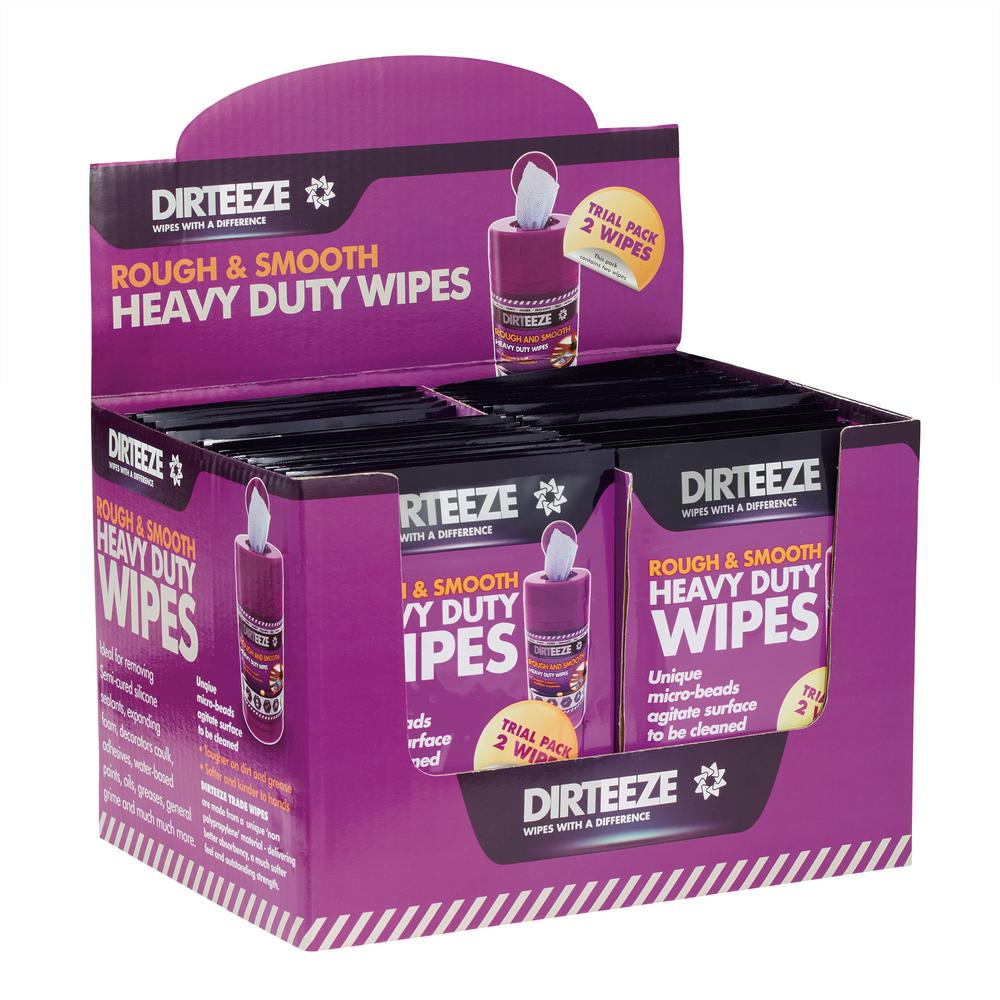 Dirteeze Rough & Smooth Beaded Wipes Twin-Pack- 2 Wipes
