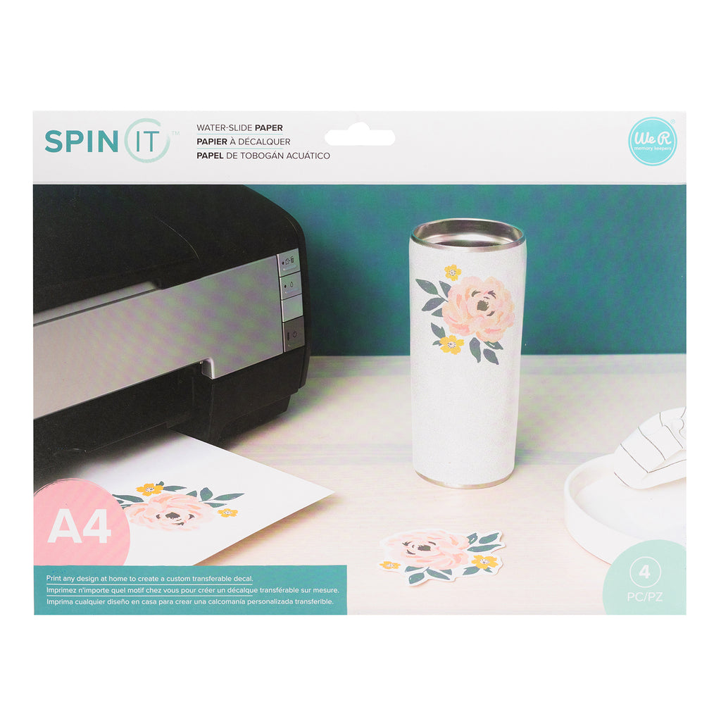 SPIN IT - WATER SLIDE PAPER  - CLEAR