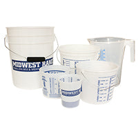 Midwest Rake Mix & Measure Container-Clear Printed Measurements On Outside