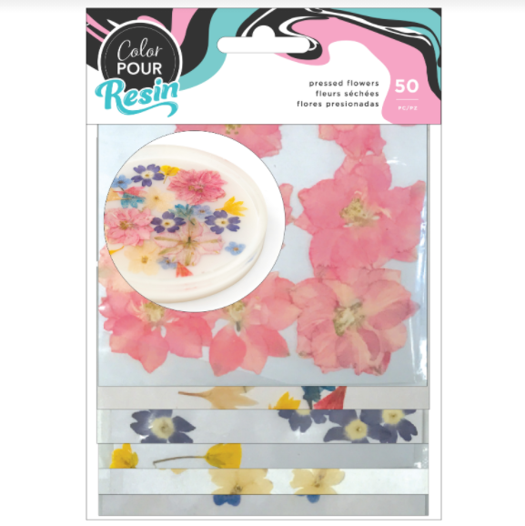 COLOR POUR RESIN - DRIED PRESSED FLOWERS (56 PIECE)